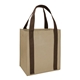a khaki/brown grande reusable tote with reinforced handles