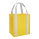 a yellow/white grande reusable tote with reinforced handles