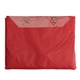 aerial view a red pvc vinyl poncho, image 1 of 3