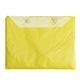 aerial view a yellow pvc vinyl poncho, image 1 of 3