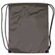 aerial view a charcoal nylon multi color drawstring cinch closure backpack 13.5 x 16.5, image 1 of 2