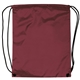 aerial view a burgundy nylon multi color drawstring cinch closure backpack 13.5 x 16.5, image 1 of 2