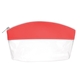 aerial view a red bubble top cosmetic case, image 1 of 2