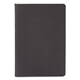 aerial view a black linen soft cover journal notebook, image 1 of 2