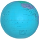 12 globe beach ball - blue
