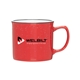 12 oz Cambria Ceramic Mug - Cobalt Blue - Red