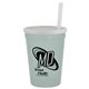 12 oz Reusable Cup with Lid Straw