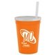12 oz Reusable Cup with Lid Straw
