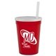 12 oz Reusable Cup with Lid Straw