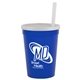 12 oz Reusable Cup with Lid Straw