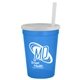 12 oz Reusable Cup with Lid Straw