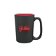 12 oz Rocca Mug - Matte Black - Glossy Red