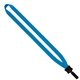 1/2 Smooth Nylon Lanyard with Plastic Clamshell Bulldog Clip