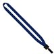 1/2 Smooth Nylon Lanyard with Plastic Clamshell Bulldog Clip