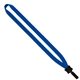 1/2 Smooth Nylon Lanyard with Plastic Clamshell Bulldog Clip
