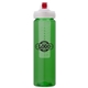 a green body & clear infuser & red lid newport 25 oz pet bottle with flip spout infuser