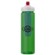 a green body & navy infuser & red lid newport 25 oz pet bottle with flip spout infuser