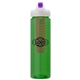 a green body & red infuser & purple lid newport 25 oz pet bottle with flip spout infuser