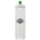 a clear body & clear infuser & green lid newport 25 oz pet bottle with flip spout infuser