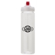 a clear body & clear infuser & red lid newport 25 oz pet bottle with flip spout infuser