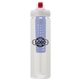 a clear body & navy infuser & red lid newport 25 oz pet bottle with flip spout infuser