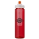 a red body & clear infuser & orange lid newport 25 oz pet bottle with flip spout infuser