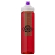 a red body & green infuser & purple lid newport 25 oz pet bottle with flip spout infuser