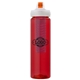 a red body & purple infuser & orange lid newport 25 oz pet bottle with flip spout infuser