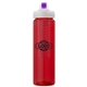 a red body & red infuser & purple lid newport 25 oz pet bottle with flip spout infuser