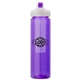 a purple body & clear infuser & purple lid newport 25 oz pet bottle with flip spout infuser