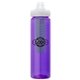 a purple body & green infuser & clear lid newport 25 oz pet bottle with flip spout infuser