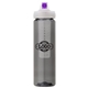 a smoke body & clear infuser & purple lid newport 25 oz pet bottle with flip spout infuser