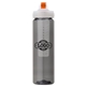 a smoke body & clear infuser & orange lid newport 25 oz pet bottle with flip spout infuser