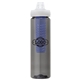 a smoke body & navy infuser & clear lid newport 25 oz pet bottle with flip spout infuser