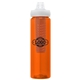 a orange body & purple infuser & clear lid newport 25 oz pet bottle with flip spout infuser