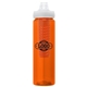 a orange body & red infuser & clear lid newport 25 oz pet bottle with flip spout infuser