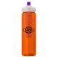 a orange body & red infuser & purple lid newport 25 oz pet bottle with flip spout infuser