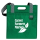 aerial view a green versatile dual - carry trade show tote, image 1 of 3