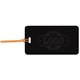 a black tag & orange strap two color luggage tag