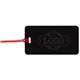 a black tag & red strap two color luggage tag