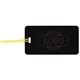 a black tag & yellow strap two color luggage tag