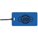 a blue tag & black strap two color luggage tag