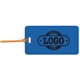 a blue tag & orange strap two color luggage tag