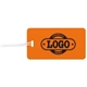 a orange tag & clear strap two color luggage tag