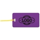 a purple tag & yellow strap two color luggage tag