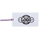 a white tag & purple strap two color luggage tag