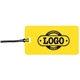a yellow tag & black strap two color luggage tag