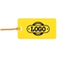 a yellow tag & orange strap two color luggage tag