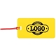 a yellow tag & red strap two color luggage tag
