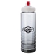 a smoke body & clear ice stick & red lid 26 oz pet bottle with flip spout ice stick